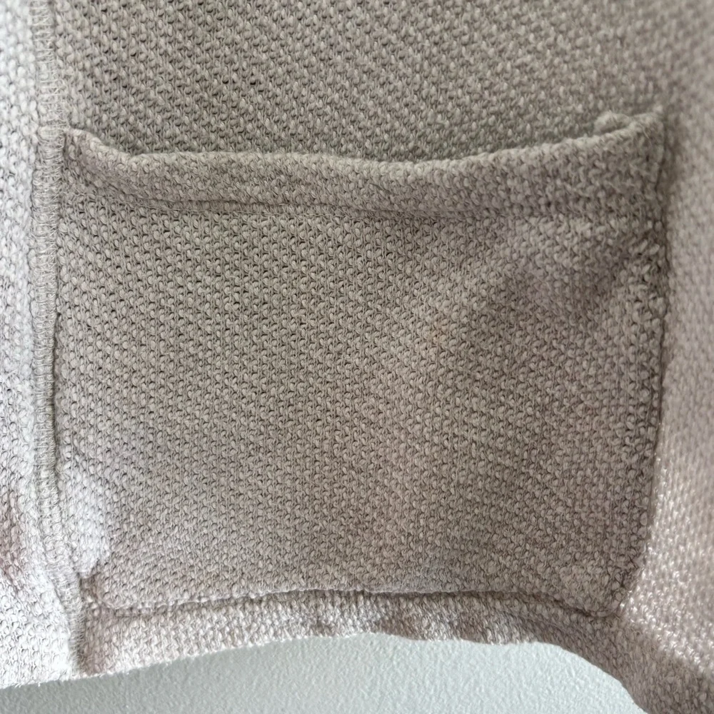 EILEEN FISHER light Gray Knitted Cotton Open Cardigan Size M Women Casual